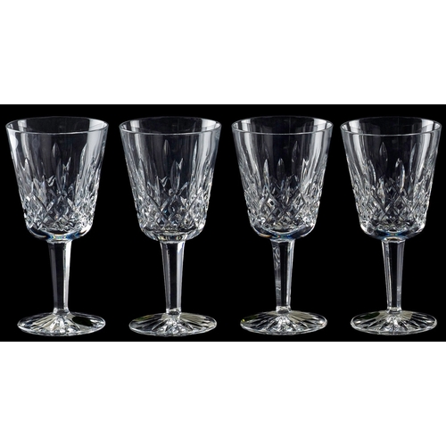 4 - A suite of Waterford Lismore pattern drinking glasses, comprising eight flutes, six goblets, eight c... 