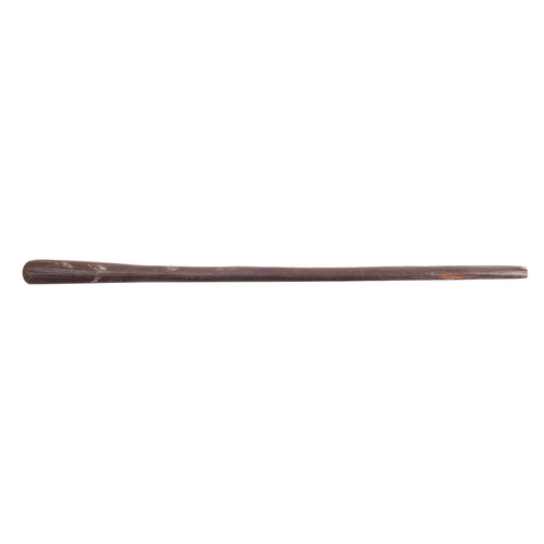 416 - A carved hardwood throwing club, possibly Aboriginal Australian, early 20th century; 70cm long