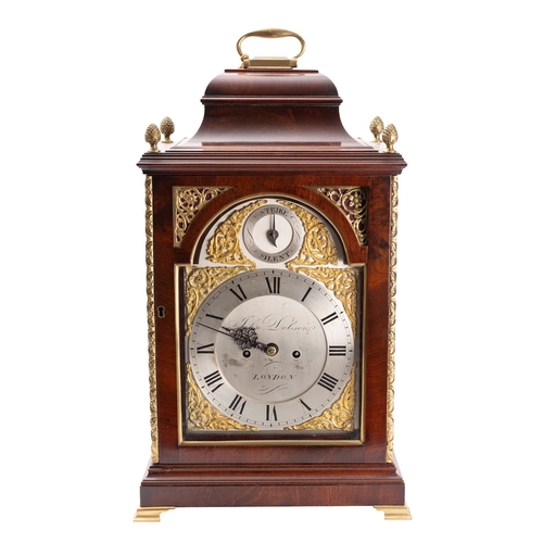 584 - John Dobson, London a mahogany bracket clock the eight-day duration, double-fusee movement having a ... 