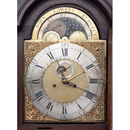 603 - John Lawley, Rudgley a mahogany moon-phase longcase clock the eight-day duration movement striking t... 