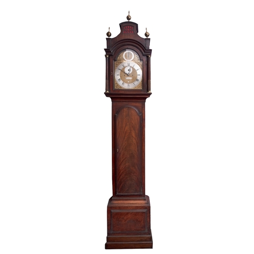 605 - Allam & Clements, London a mahogany longcase clock the eight-day duration, five-pillar movement stri... 