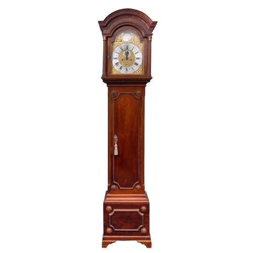 606 - Joseph Smith, Bristol, a mahogany longcase clock the eight-day duration movement striking the hours ... 