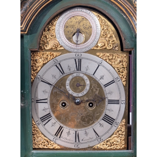 609 - Thomas Deykin, Worcester, a lunar lacquered longcase clock the eight-day duration, five-pillar movem... 