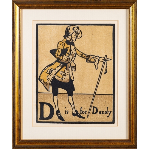 623 - William Nicholson (British, 1872-1949) 'D is for Dandy' Lithograph 26 x 21cm From  'An Alphabet'  pu... 