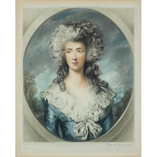 624 - Sydney Ernest Wilson (British, 1869-?)  Mrs Sampson after a portrait by Thomas Gainsborough Mrs Dott... 