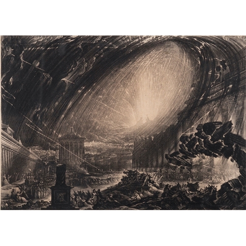 633 - After John Martin (British, 1789-1854) Heaven - The Rivers of Bliss Mezzotint 20 x 29cm  Together wi... 