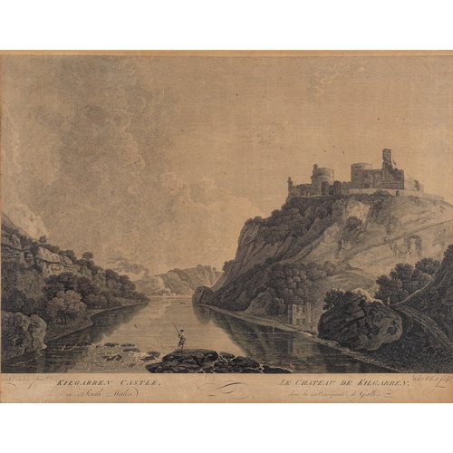 637 - After Richard Wilson (British,1714-1782) Kilgarren Castle, South Wales Line engraving and etching  4... 