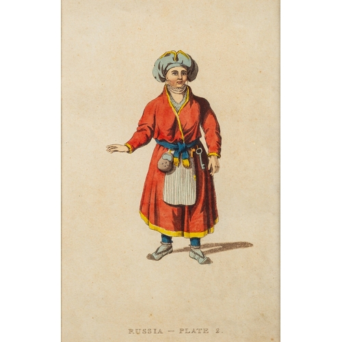 651 - After Robert Ker Porter (British, 1777-1842) A Russian Peasant in her Summer Dress, c.1820 Aquatint ... 