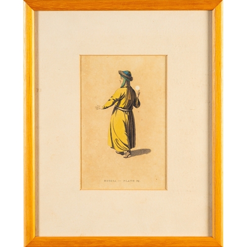 651 - After Robert Ker Porter (British, 1777-1842) A Russian Peasant in her Summer Dress, c.1820 Aquatint ... 