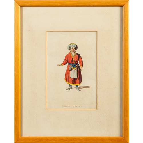 651 - After Robert Ker Porter (British, 1777-1842) A Russian Peasant in her Summer Dress, c.1820 Aquatint ... 