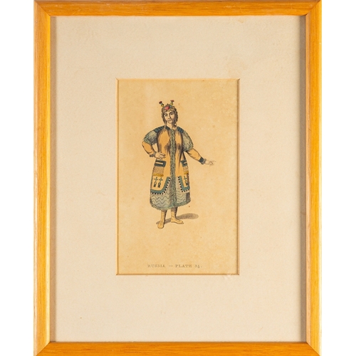 651 - After Robert Ker Porter (British, 1777-1842) A Russian Peasant in her Summer Dress, c.1820 Aquatint ... 