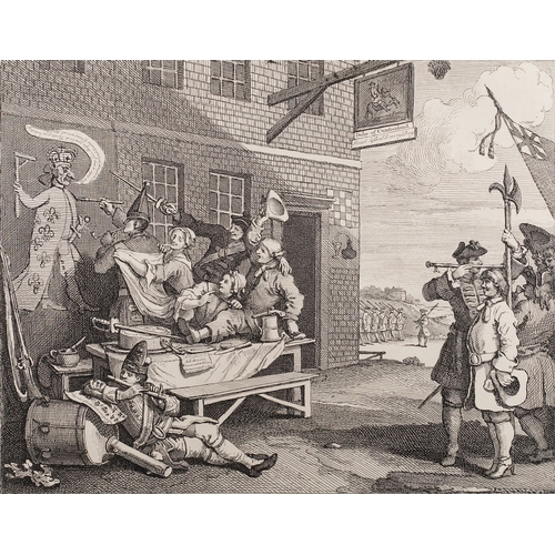 657 - After William Hogarth (British, 1697-1764) Southwark Fair, 1733 Cruelty in Perfection, 1751 The Rewa... 