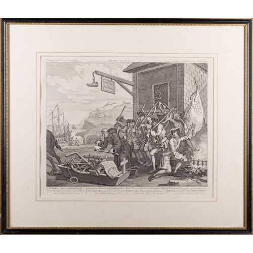 657 - After William Hogarth (British, 1697-1764) Southwark Fair, 1733 Cruelty in Perfection, 1751 The Rewa... 