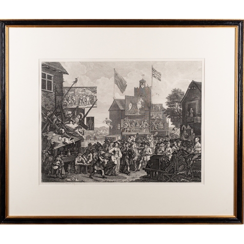 657 - After William Hogarth (British, 1697-1764) Southwark Fair, 1733 Cruelty in Perfection, 1751 The Rewa... 