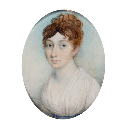 667 - Thomas Hazlehurst (British, c.1740-c.1821) A portrait miniature of Elizabeth Tryon Watercolour on iv... 