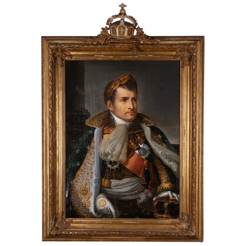 690 - After Andrea Appiani (Italian,1754-1817) Portrait of Napoleon as King of Italy Oil on canvas 86 x 62... 