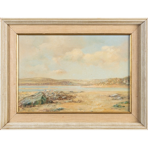 739 - Howard Williams (British, 1909-1980) Porthilly Beach, Cornwall. The Exe estuary looking downstream f... 