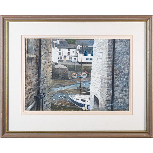 743 - Richard Slater (British, b.1927) A Cornish Harbour Watercolour 31 x 45cm Signed lower right