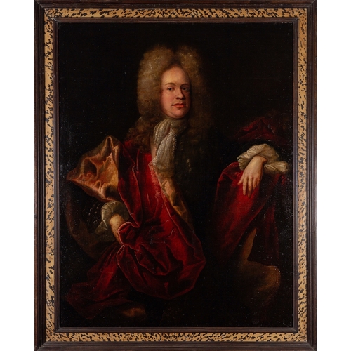 756 - French School, 18th Century Portrait of a bewigged nobleman Oil on canvas 121 x 93cm