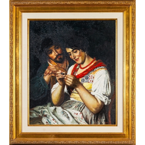 760 - Chinese School, Contemporary Reproduced paintings including Orientalist scenes and an Italian couple... 