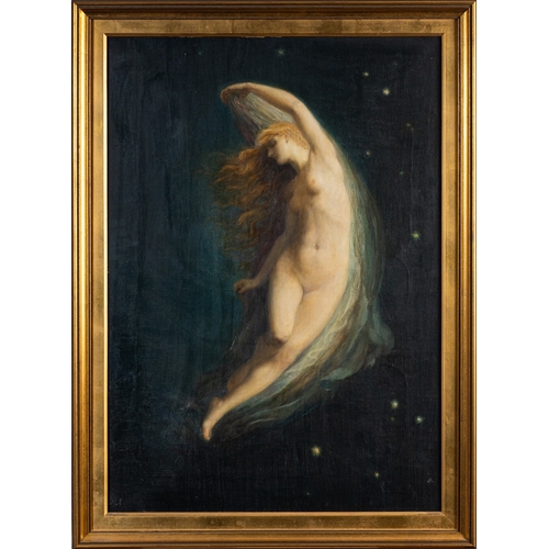 771 - Attributed to Alexander Fisher (British, 1864 - 1936) Nyx, the Greek Goddess of the night Oil on can... 