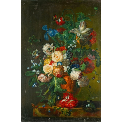 817 - Chinese School, Contemporary Reproduced paintings of flower still lives Six oils on canvas The large... 