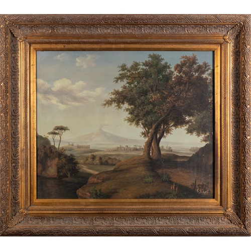 819 - British School, 19th Century A View of the Solihull Oil on canvas 50 x 76cm Inscribed with title to ... 