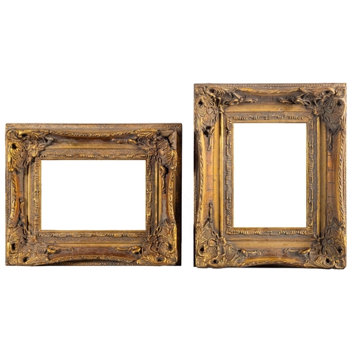 834 - Three ornate gilt wood and composite frames The largest 37 x 33 x 8cm