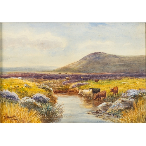 840 - Harold Lawes (British, 1865 - 1940)  Dartmoor Watercolour 25 x 37cm Signed, dated 1905, and titled l... 