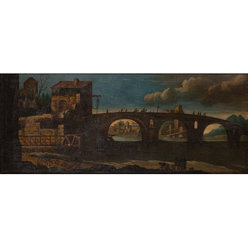 848 - British School (16th Century) An architectural capriccio with a historical scene Oil on canvas 43.5 ... 