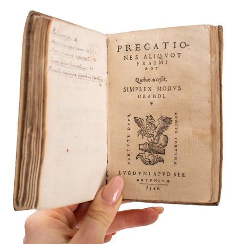 124 - ERASMUS, Desiderius. Desi. Eras Mi Roterodami De conte[m]ptu mundi pia ac erudita epistola, quam con... 