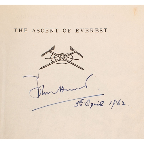 138 - HUNT, John. The Ascent of Everest, edited and abridged, University of London Press 4th imp. 1961, ha... 