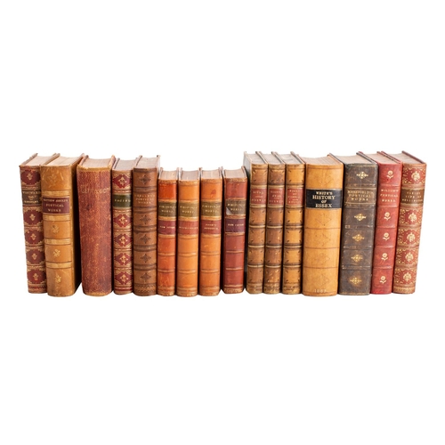 152 - LEATHER BINDINGS. WRIGHT, Thomas. The History, Gazetteer and Directory of the County of Essex..., Sh... 