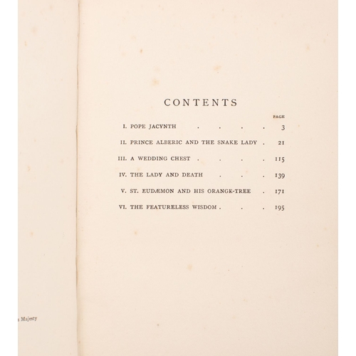 153 - LEE, Vernon. Pope Jacynth and other Fantastic Tales, published by Grant Richards, 1904, first editio... 