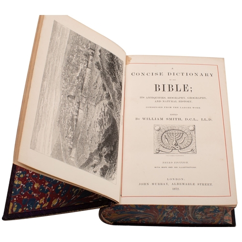 184 - SMITH, William. A Concise Dictionary of  the Bible, London: John Murray 1872, third edition, illus. ... 