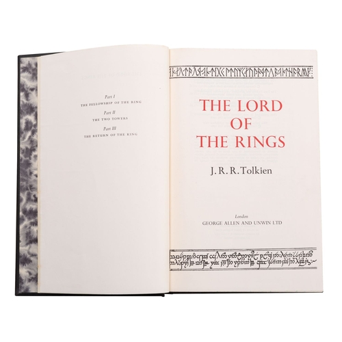 190 - TOLKIEN, J.R.R. The Lord of the Rings, George Allen & Unwin 1969, first india paper edition, 2 large... 