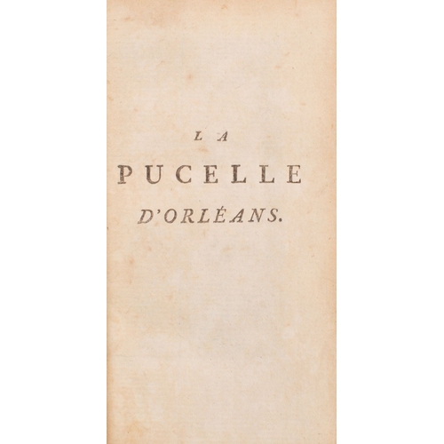 192 - VOLTAIRE, M. de. La Pucelle d'Orléans Poëme .., en dix-huit chants, Geneva 1772, decorative engraved... 