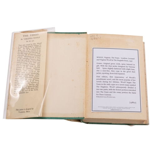 197 - WOOLF, Virginia. The Years, London: Leonard and Virginia Woolf at The Hogarth Press 1937, 1st editio... 