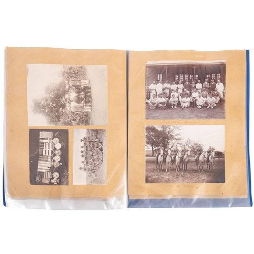 198 - [1ST BATTALION, SEAFORTH HIGHLANDERS IN INDIA] 1902-14, pages from a photograph album now in a moder... 