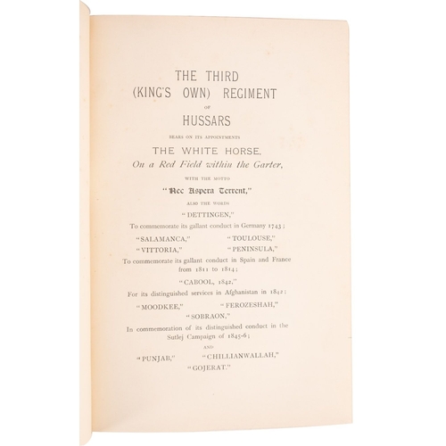 205 - HUSSARS. Historic Record of the Third (King's Own) Hussars containing an account of the formation of... 