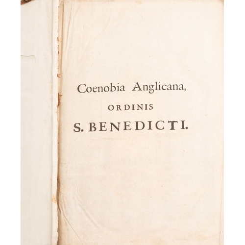 229 - DUGDALE, William & Roger Dodsworth. Monasticon Anglicanum, Richard Hodgkinsonne 1655, first edition,... 