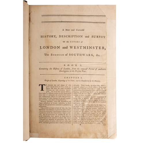 236 - HARRISON, Walter. A New and Universal History, Description and Survey of the Cities of London and We... 