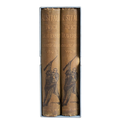 267 - AUSTRALIA. Giles, Ernest. Australia Twice Traversed..., 2 vol., London 1889, first edition, 6 foldin... 