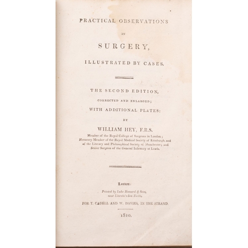 278 - HEY, William. Practical Observations in Surgery, London: Cadell & Davies 1810, 16 engraved plates (i... 