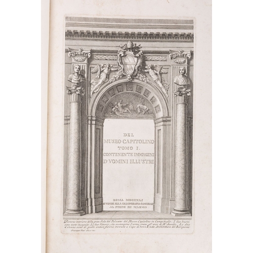 9 - BOTTARI, Giovanni. Del Museo Capitolino, Tomo I, Contente Immagi D'vomini illusti, Rome: si vente al... 