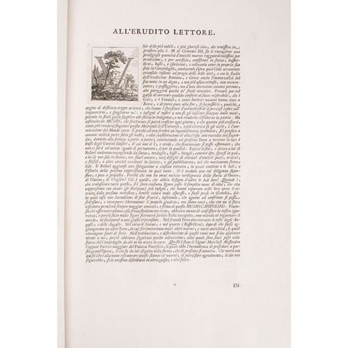 9 - BOTTARI, Giovanni. Del Museo Capitolino, Tomo I, Contente Immagi D'vomini illusti, Rome: si vente al... 