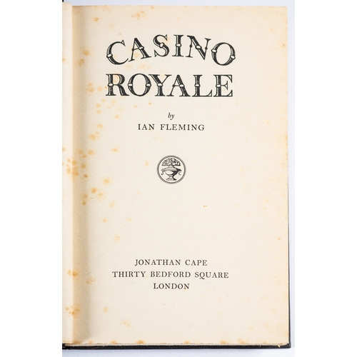 128 - FLEMING, Ian. Casino Royale, London: Jonathan Cape 1953, second impression, black cloth, colour phot... 