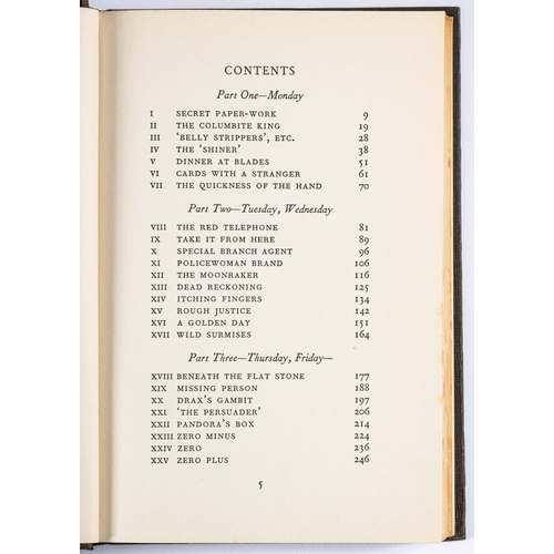 128 - FLEMING, Ian. Casino Royale, London: Jonathan Cape 1953, second impression, black cloth, colour phot... 