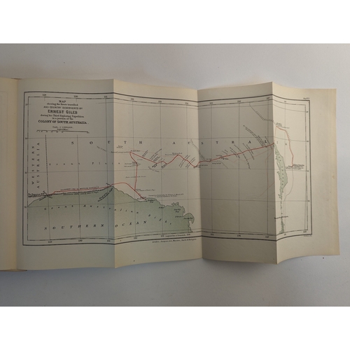 267 - AUSTRALIA. Giles, Ernest. Australia Twice Traversed..., 2 vol., London 1889, first edition, 6 foldin... 