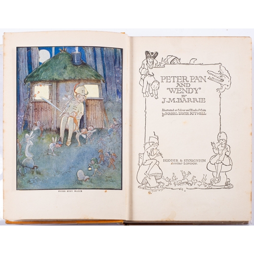 34 - BARRIE, J. M. Peter Pan & Wendy, Hodder & Stoughton n.d. c. 1925, illus. with 12 cold. plates by Mab... 